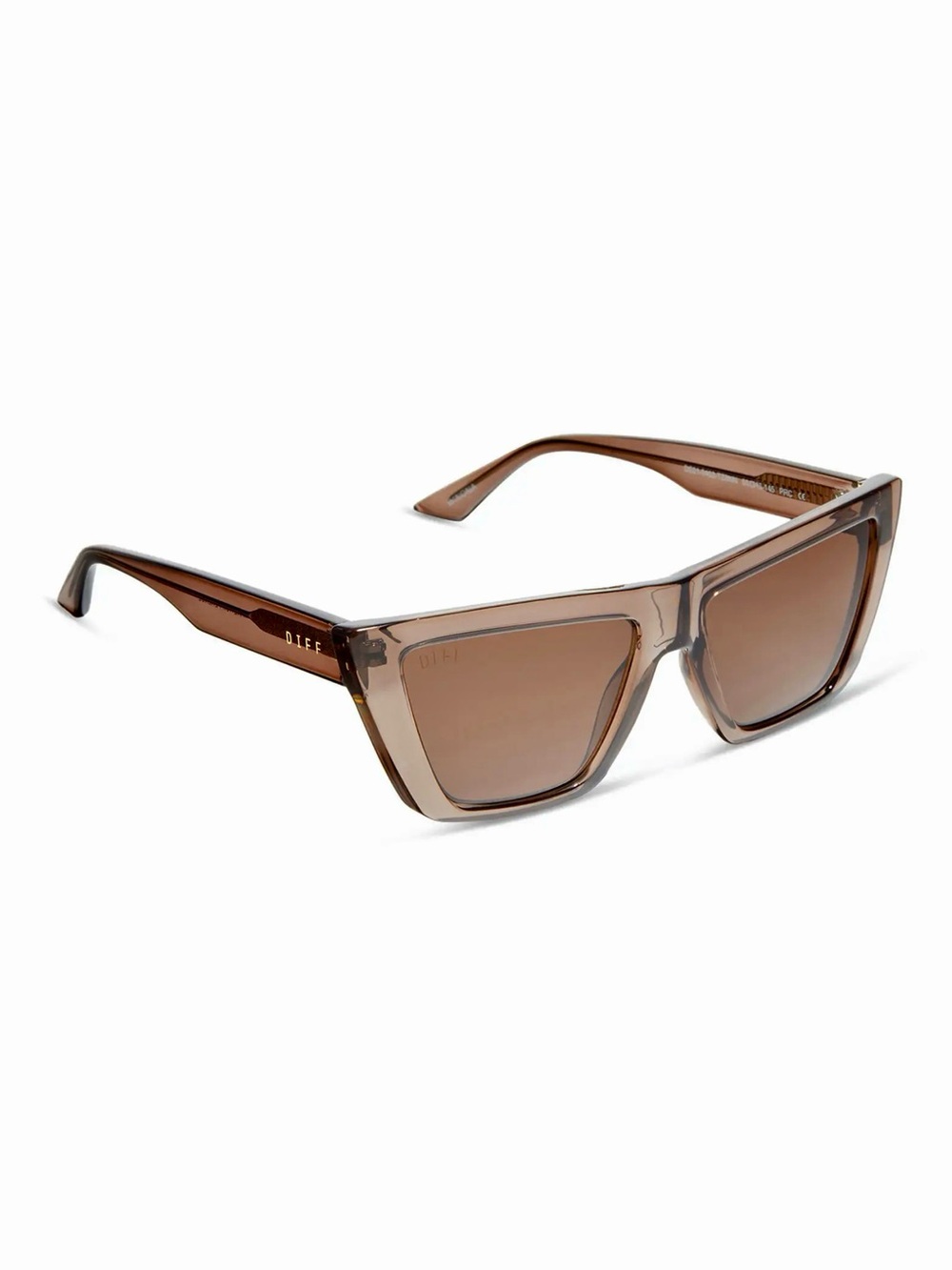 Diff Eyewear Brown / grey taupe Transparent monotone ‘Winona’ sunglasses!